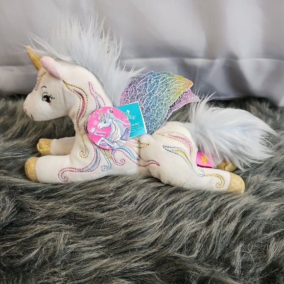 EINHORN PARADIES SKY Unicorn Plush Die Spiegelburg blue cotton candy hair rare - Picture 1 of 8